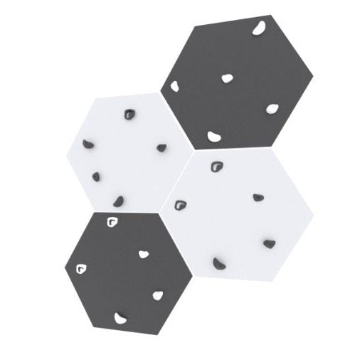 Hexagonal Indoor Climbing Wall-Additional Need, Gross Motor and Balance Skills, Helps With, Sensory Climbing Equipment, Strength & Co-Ordination-Black-White-Learning SPACE