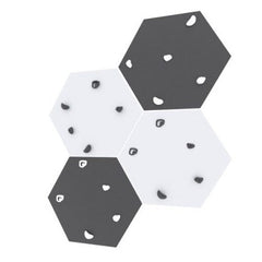 Hexagonal Indoor Climbing Wall - Black & White-Additional Need, Gross Motor and Balance Skills, Helps With, Sensory Climbing Equipment, Strength & Co-Ordination-Learning SPACE