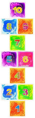Hopscotch Liquid Floor Tiles - Set of 10 (40x40cm)-AllSensory, Counting Numbers & Colour, Dyscalculia, Helps With, Lumina, Maths, Neuro Diversity, Primary Maths, Sensory Floor Tiles, Sensory Flooring, Sensory Processing Disorder, Sensory Seeking, Stock, Visual Sensory Toys-Learning SPACE