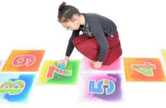 Hopscotch Liquid Floor Tiles - Set of 10 (40x40cm)-AllSensory, Counting Numbers & Colour, Dyscalculia, Helps With, Lumina, Maths, Neuro Diversity, Primary Maths, Sensory Floor Tiles, Sensory Flooring, Sensory Processing Disorder, Sensory Seeking, Stock, Visual Sensory Toys-Learning SPACE