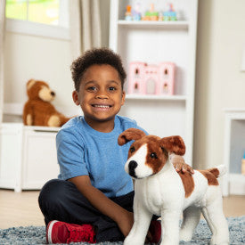 Jack Russell Terrier Dog Giant Stuffed Animal-Baby Soft Toys, Comfort Toys, Dolls & Doll Houses, Gifts For 3-5 Years Old, Imaginative Play, Nurture Room-Learning SPACE