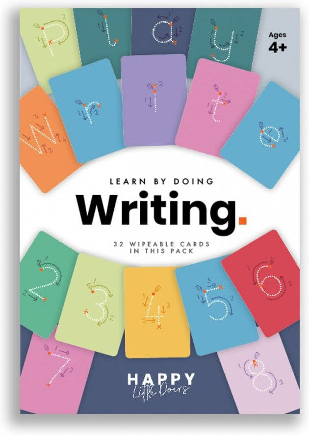 Learn Writing Flashcards-Back To School, Dyslexia, Early Years Literacy, Handwriting, Happy Little Doers, Learn Alphabet & Phonics, Learning Difficulties, Neuro Diversity, Primary Literacy, Seasons-Learning SPACE