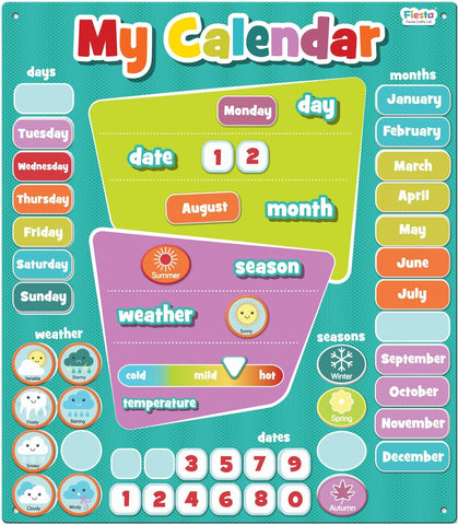 Magnetic My Calendar - Multicoloured-Calmer Classrooms, communication, Early Years Books & Posters, Early Years Maths, Fans & Visual Prompts, Fiesta Crafts, Helps With, Life Skills, Maths, Neuro Diversity, Planning And Daily Structure, Primary Maths, PSHE, Schedules & Routines, Stock, Time-Learning SPACE