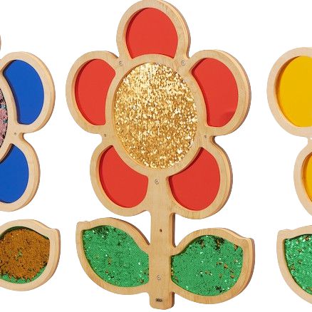 Mark Making Sequin Mirror and Daisy Frames-AllSensory, Calming and Relaxation, Helps With, Matrix Group, Nature Sensory Room, Sensory Mirrors, Sensory Seeking, Sensory Wall Panels & Accessories, Strength & Co-Ordination, TTS Toys-Red-Learning SPACE