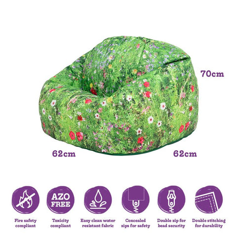 Meadow Children's Bean Bag-Bean Bags, Bean Bags & Cushions, Chill Out Area, Eden Learning Spaces, Nature Learning Environment, Nature Sensory Room, Nurture Room, Sensory Room Furniture-Learning SPACE