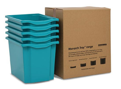 Monarch Trays Multi Packs-Monarch UK, Trays-Quad (5 Pack)-Metal Blue-Learning SPACE
