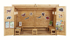 NatureNook Explorer's Hub - Closed Curriculum Forest Cabin-Cosy Direct, Forest School & Outdoor Garden Equipment, Nooks dens & Reading Areas, Outdoor Classroom, Reading Area-Learning SPACE