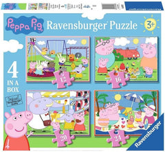 Peppa Pig 4 in Box Jigsaw Puzzles-13-99 Piece Jigsaw, Gifts For 2-3 Years Old, Gifts For 3-5 Years Old, Ravensburger Jigsaws-Learning SPACE