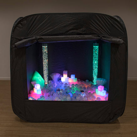 Pop-Up Sensory Space Dark Den-Black-Out Dens, Calming and Relaxation, Helps With, Meltdown Management, Portable Sensory Rooms, Sensory Dens, TTS Toys-Learning SPACE