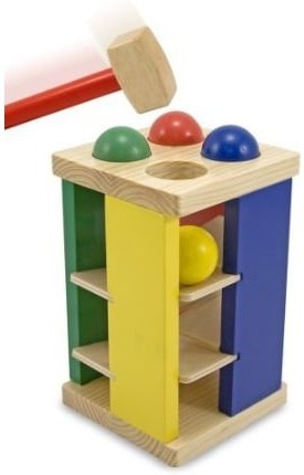 Pound and Roll Tower-Baby Cause & Effect Toys, Baby Wooden Toys, Cause & Effect Toys, Gifts For 6-12 Months Old, Stock-Learning SPACE