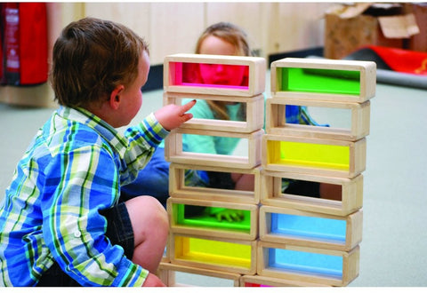 Rainbow Bricks - Pk36-AllSensory, Building Blocks, Engineering & Construction, Farms & Construction, Helps With, Imaginative Play, Light Box Accessories, S.T.E.M, Sensory Seeking, Stacking Toys & Sorting Toys, Stock, TickiT, Visual Sensory Toys-Learning SPACE