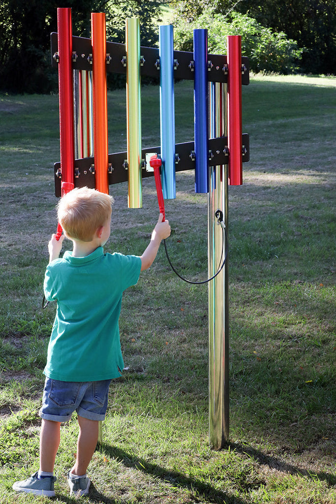 Rainbow Chimes - Sensory Garden Musical Instruments-Matrix Group, Music, Outdoor Musical Instruments, Playground Equipment, Primary Music, Sensory Garden, Strength & Co-Ordination-Ground-Learning SPACE