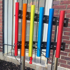 Rainbow Chimes - Sensory Garden Musical Instruments-Matrix Group, Music, Outdoor Musical Instruments, Playground Equipment, Primary Music, Sensory Garden, Strength & Co-Ordination-Learning SPACE