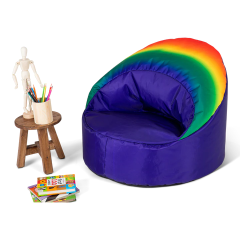 Rainbow Cup Chair Bean Bag-Bean Bags, Bean Bags & Cushions, Eden Learning Spaces, Nurture Room, Rainbow Theme Sensory Room, Sensory Room Furniture-Learning SPACE