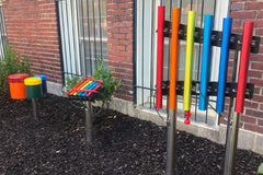Rainbow Trio Ensemble - Sensory Garden Musical Instruments-Matrix Group, Music, Outdoor Musical Instruments, Primary Music, Sensory Garden, Sound, Strength & Co-Ordination-Ground-Learning SPACE