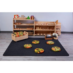 Rectangle Rug - Charcoal-Cosy Direct, Plain Carpet, Rectangular, Rugs-Learning SPACE