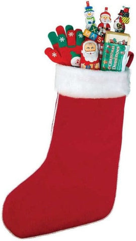 Red & White Christmas Stocking-Christmas, Discontinued, Seasons, Stock, Tobar Toys-Learning SPACE