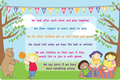 Rules - Garden Picnic Outdoor Sign-Additional Need, Calmer Classrooms, Classroom Displays, Forest School & Outdoor Garden Equipment, Helps With, Inspirational Playgrounds, Playground Equipment, Playground Wall Art & Signs, PSHE, Social Emotional Learning, Stock-Learning SPACE