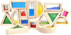 Sensory Blocks Pk16-AllSensory, Building Blocks, Early Years Sensory Play, Gifts For 6-12 Months Old, Light Box Accessories, Maths, Primary Maths, Sensory Seeking, Shape & Space & Measure, Stacking Toys & Sorting Toys, Stock, TickiT, Visual Sensory Toys-Learning SPACE
