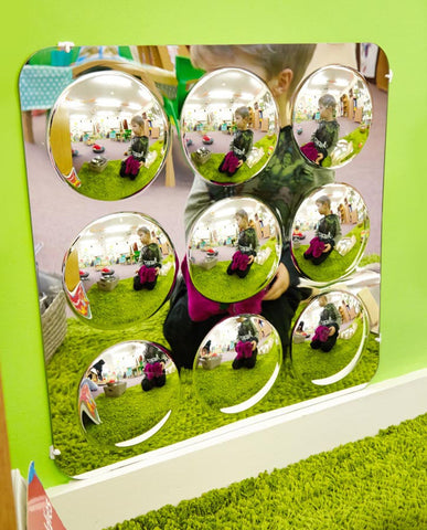 Sensory Mirror - With 9 Domes - Large - 490mm-AllSensory, Baby Sensory Toys, Early Years Sensory Play, Outdoor Mirrors, Sensory Garden, Sensory Mirrors, Sensory Seeking, Stock, TickiT-Learning SPACE