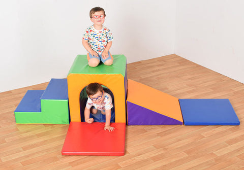 Soft Play Mountain Tunnel and Slide-AllSensory, Baby Sensory Toys, Baby Soft Play and Mirrors, Down Syndrome, Playmats & Baby Gyms, Soft Play Sets, Stock-Learning SPACE