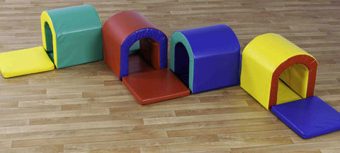 Soft Play Set - Toddler Tunnel Maze-Additional Need, AllSensory, Baby Sensory Toys, Baby Soft Play and Mirrors, Down Syndrome, Gross Motor and Balance Skills, Helps With, Matrix Group, Nurture Room, Padding for Floors and Walls, Playmats & Baby Gyms, Soft Play Sets-Learning SPACE