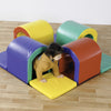 Soft Play Set - Toddler Tunnel Maze-Additional Need, AllSensory, Baby Sensory Toys, Baby Soft Play and Mirrors, Down Syndrome, Gross Motor and Balance Skills, Helps With, Matrix Group, Nurture Room, Padding for Floors and Walls, Playmats & Baby Gyms, Soft Play Sets-Multicolour-Learning SPACE