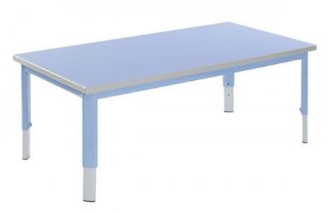 Start Right Height Adjustable Table - Rectangle-Classroom Furniture, Classroom Table, Height Adjustable, Metalliform, Table-Soft Blue-Learning SPACE