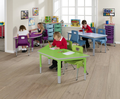 Start Right Height Adjustable Table - Semi-Circular-Classroom Furniture, Classroom Table, Height Adjustable, Metalliform, Table-Learning SPACE