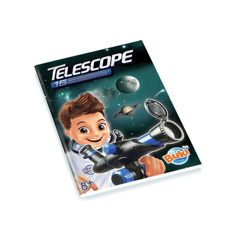 Buki France Telescope with Optical Glass & 15 Activities-Gifts for 8+, Halilit Toys, Science, Science Activities-Learning SPACE