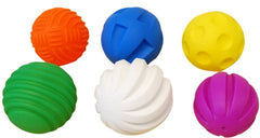 Tactile Balls Pk 6-AllSensory, Baby Sensory Toys, Core Range, Down Syndrome, Sensory & Physio Balls, Sensory Balls, Stock, Tactile Toys & Books, TickiT-Learning SPACE