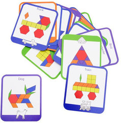 Tangram Activity Set-Clever Kidz, Early years Games & Toys, Early Years Maths, Games & Toys, Gifts For 3-5 Years Old, Maths, Primary Games & Toys, Primary Maths, Shape & Space & Measure, Stock-Learning SPACE