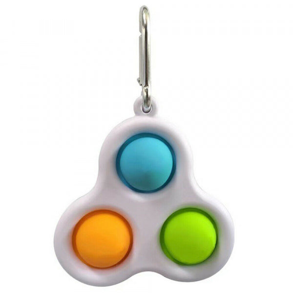 Tri Bubble Popping Keychain-Cause & Effect Toys, Featured, Fidget, Push Popper-Learning SPACE
