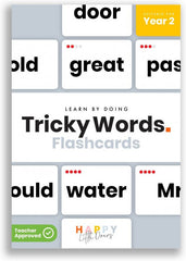 Tricky Words Flashcards - Year 2-Early Years Books & Posters, Early Years Literacy, Happy Little Doers, Learn Alphabet & Phonics, Primary Literacy-Learning SPACE