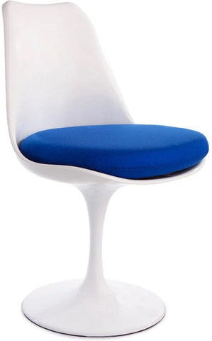 Tulip Eero Saarinen Style Side Chair-Matrix Group, Movement Chairs & Accessories, Nurture Room, Seating, Sensory Room Furniture-White & Blue-Learning SPACE