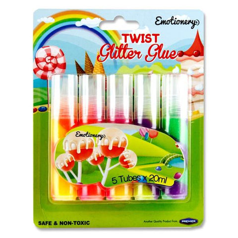 Twist Glittler Glues - 5 Pack-Art Materials, Arts & Crafts, Stationery-Learning SPACE