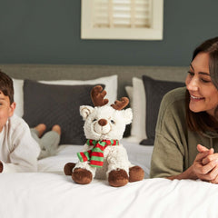 Warmies® - Marshmallow Reindeer-AllSensory, Baby Sensory Toys, Calming and Relaxation, Comfort Toys, Helps With, Interoception, Sensory Processing Disorder, Sensory Seeking, Sensory Smells, Teen Sensory Weighted & Deep Pressure, Warmies, Weighted & Deep Pressure-Learning SPACE