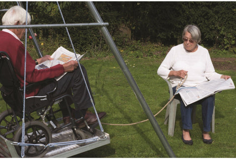 Wheelchair Platform Swing-Adapted Outdoor play, Outdoor Swings, Stock, Teen & Adult Swings, Vestibular-Learning SPACE