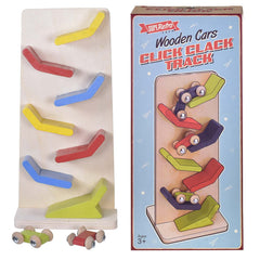 Wooden Click Clack Cars Track-Baby Cause & Effect Toys, Cars & Transport, Cause & Effect Toys, Imaginative Play, Wooden Toys-Learning SPACE