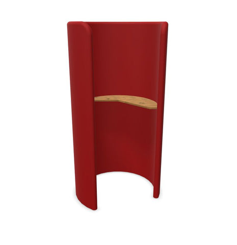 BuzziHug - Sound Reducing Privacy Booth-Buzzi Space, Dividers, Library Furniture, Noise Reduction-Red - TRCS 4207-Antwerp Oak (+£238)-Without LED Light-Learning SPACE