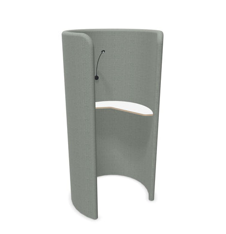 BuzziHug - Sound Reducing Privacy Booth-Buzzi Space, Dividers, Library Furniture, Noise Reduction-Hazy Grey - TRCS+ 9107-White Laminate-With LED Light (+£350)-Learning SPACE