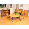 Milan Tiered Bookcases with 6 Coloured Trays-Bookcases, Classroom Displays, Classroom Furniture, Shelves, Storage, Storage Bins & Baskets-Learning SPACE