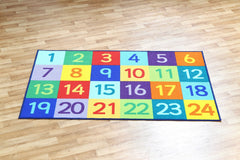 1-24 Numbers 1.5x1m Carpet-Counting Numbers & Colour, Educational Carpet, Kit For Kids, Mats & Rugs, Multi-Colour, Rectangular, Rugs-Learning SPACE
