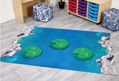 10 Lily Pads Mats + River Floor Mat-Furniture, Mats & Rugs, Multi-Colour, Rugs, Seating, Stepping Stones, Willowbrook-Learning SPACE