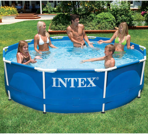 10' x 30" Metal Frame Pool Set-Intex, Seasons, Stock, Summer, Swimming Pools-Learning SPACE