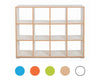 12 Cube Room Divider - Bubble Gum Range-Dividers, Monarch UK, Shelves, Storage-Cyan-Learning SPACE