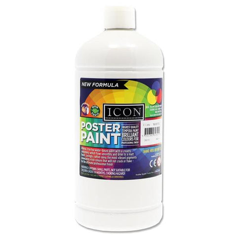 1Ltr Poster Paint-Arts & Crafts, Cerebral Palsy, Crafty Bitz Craft Supplies, Early Arts & Crafts, Paint, Premier Office, Primary Arts & Crafts-White-Learning SPACE