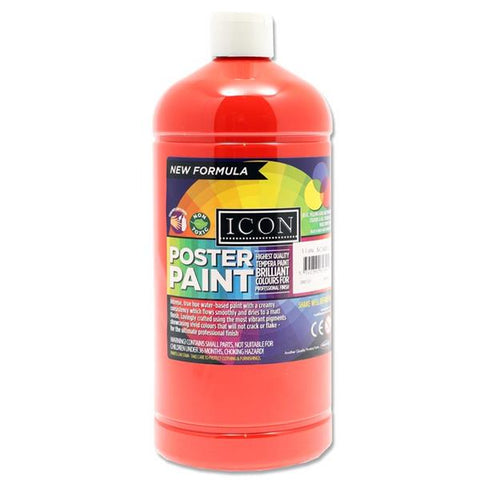 1Ltr Poster Paint-Arts & Crafts, Cerebral Palsy, Crafty Bitz Craft Supplies, Early Arts & Crafts, Paint, Premier Office, Primary Arts & Crafts-Red-Learning SPACE