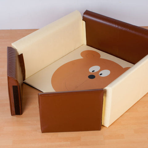 1.4m Square Soft Sided Den-Ball Pits, Down Syndrome, Movement Breaks, Play Dens, Sensory Dens-Brown/Cream-Learning SPACE
