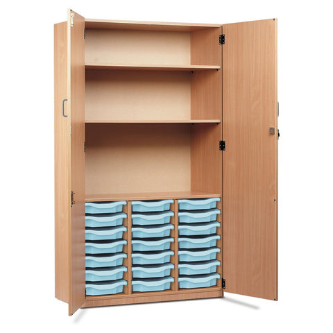 21 Single Tray Storage Cupboard-Cupboards, Cupboards With Doors, Storage, Storage Bins & Baskets, Trays-Learning SPACE